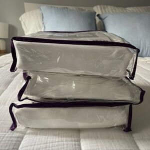 x3 Panels Lush Decor White Curtains with Black Pom Pom Window Panel